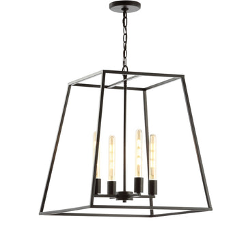 Hutson 21" Iron Modern Angled LED Chandelier - JONATHAN Y